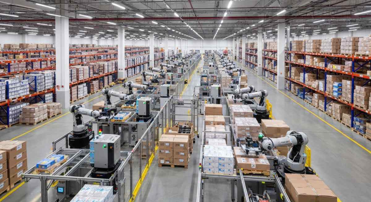 自動化された物流倉庫