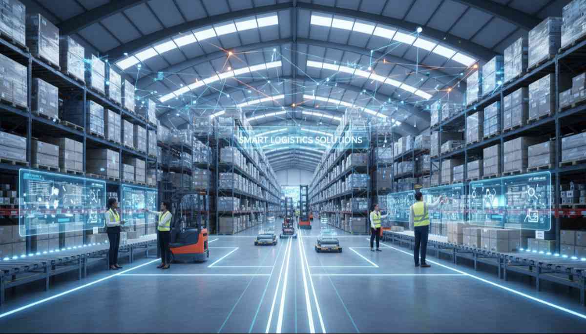 物流倉庫の効率化・デジタル化を表す画像