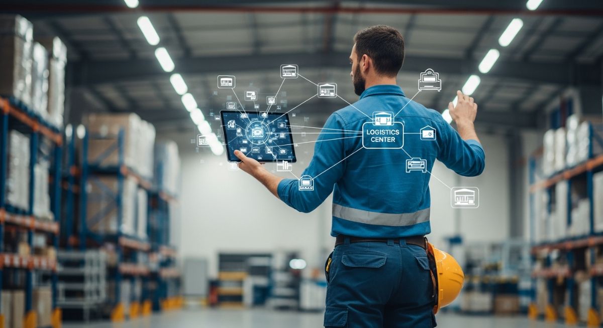 物流ソシューションを操作する従業員