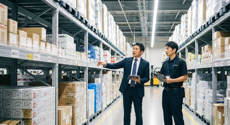 物流コンサルを受けている光景