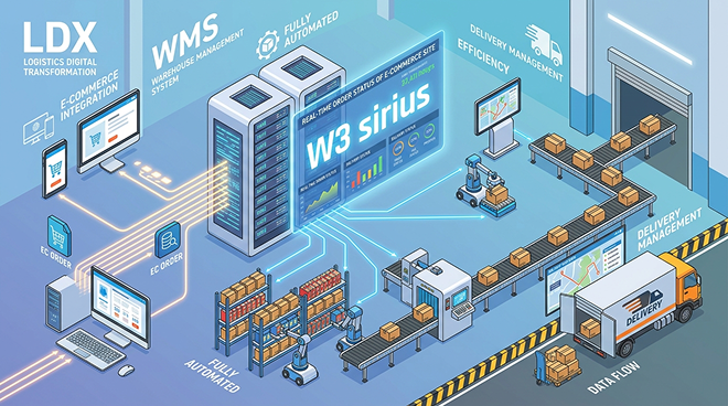 01 ホビー通販企業様のWMS&GTP導入事例の概要。業種:通販、取り扱い品目:ホビー商品(フィギュア等)、倉庫規模:年商350億円超え、活用サービス:倉庫管理システム「W3 sirius」およびGTP棚輸送ロボット。