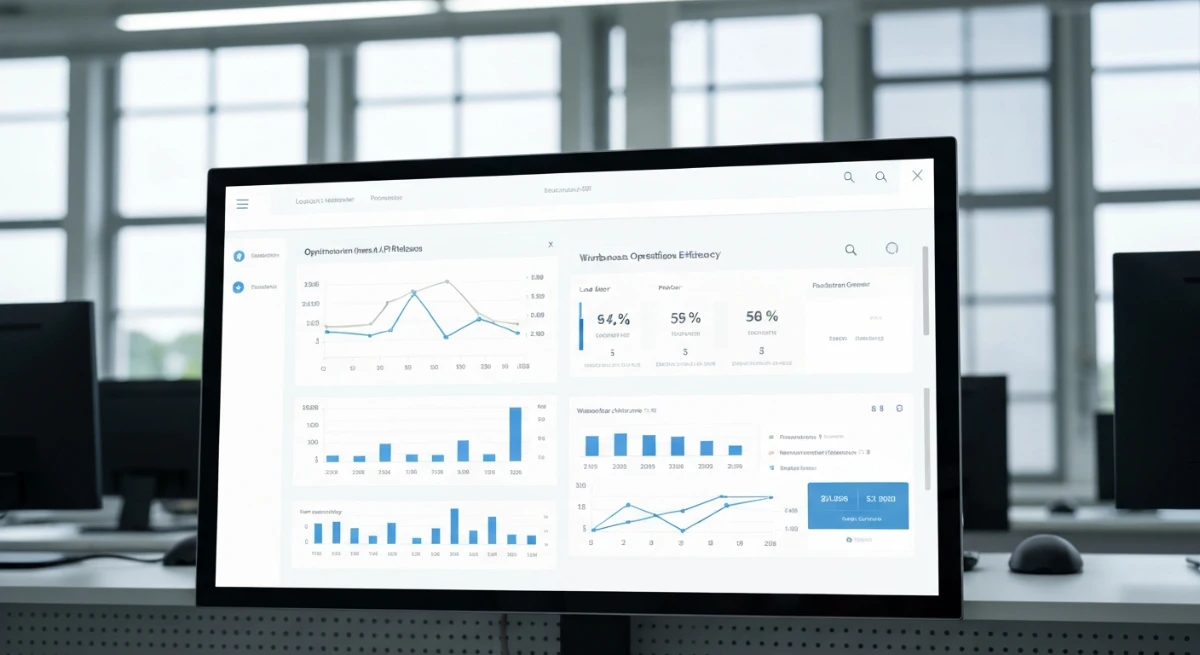 dialog-logistics-kpi-1 物流KPIに関するデータが映るモニター